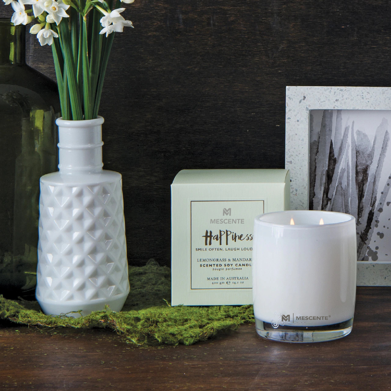 M&Scent Große Glasflasche Home Essentials Aroma Reed Diffuser Geschenkset mit Rattanstäbchen