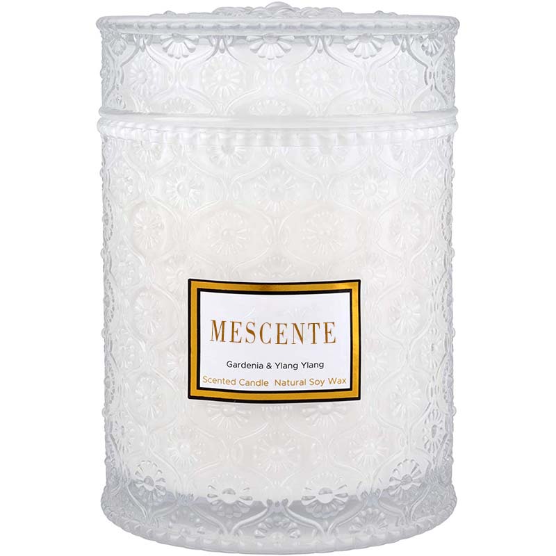 M&S Cent Hausgemachte Eukalyptus-Spearmint-Sojawachs-Trockenblumen-Duft-Spa-Kerze