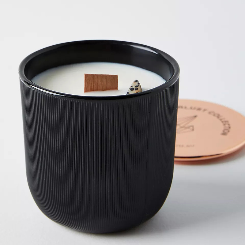 Luxus-Marmor-Glänzendes Logo-Kristall-infundiertes Edelstein-Chakra-Aromatherapie-Duft-Sojawachskerzen im Großhandel