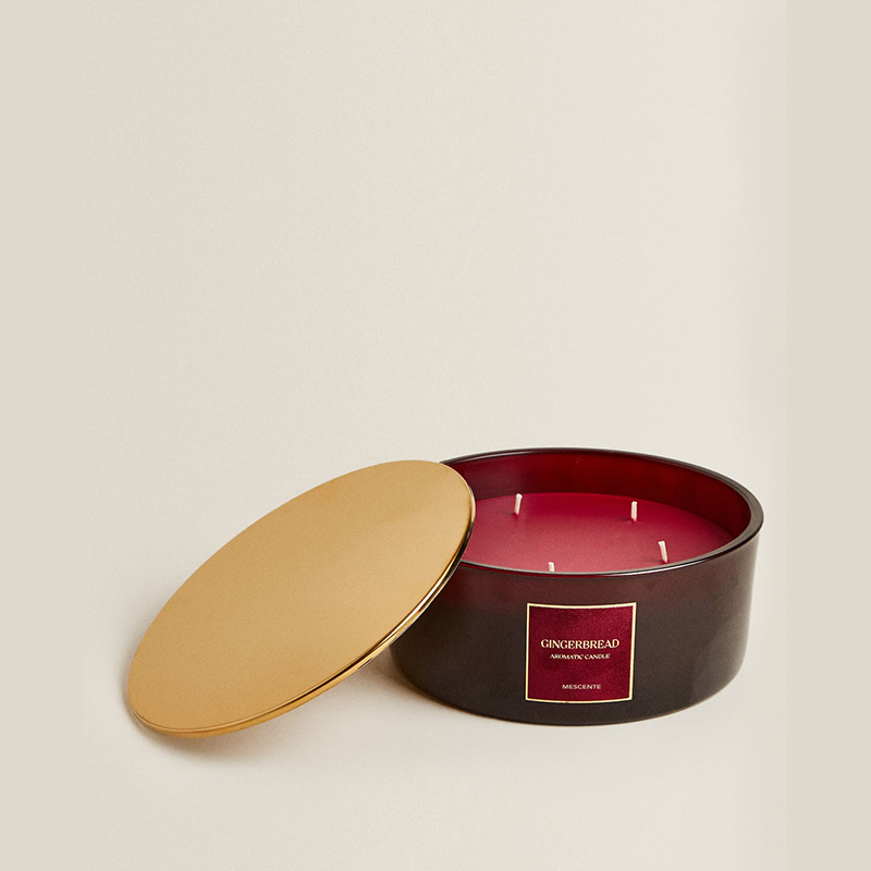 M&Scent Custom Luxuskerzen mit 3 Dochten, personalisierte Private-Label-Duftkerze aus schwarzem, mattem Glas