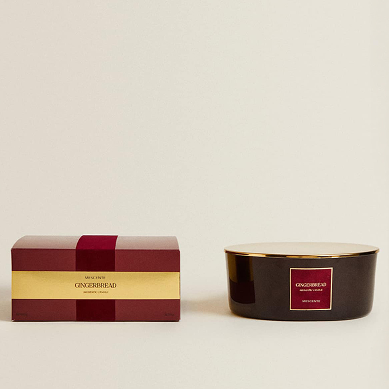 M&Scent Custom Luxuskerzen mit 3 Dochten, personalisierte Private-Label-Duftkerze aus schwarzem, mattem Glas