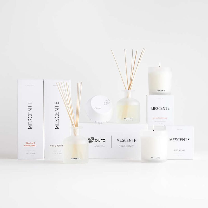 M&Scent luxuriöses Private-Label-Geschenkset mit Duftstäbchen-Diffusor in violetter Farbe und Box