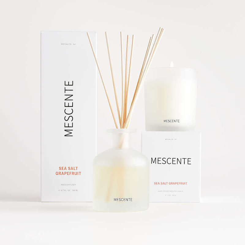M&Scent luxuriöses Private-Label-Geschenkset mit Duftstäbchen-Diffusor in violetter Farbe und Box