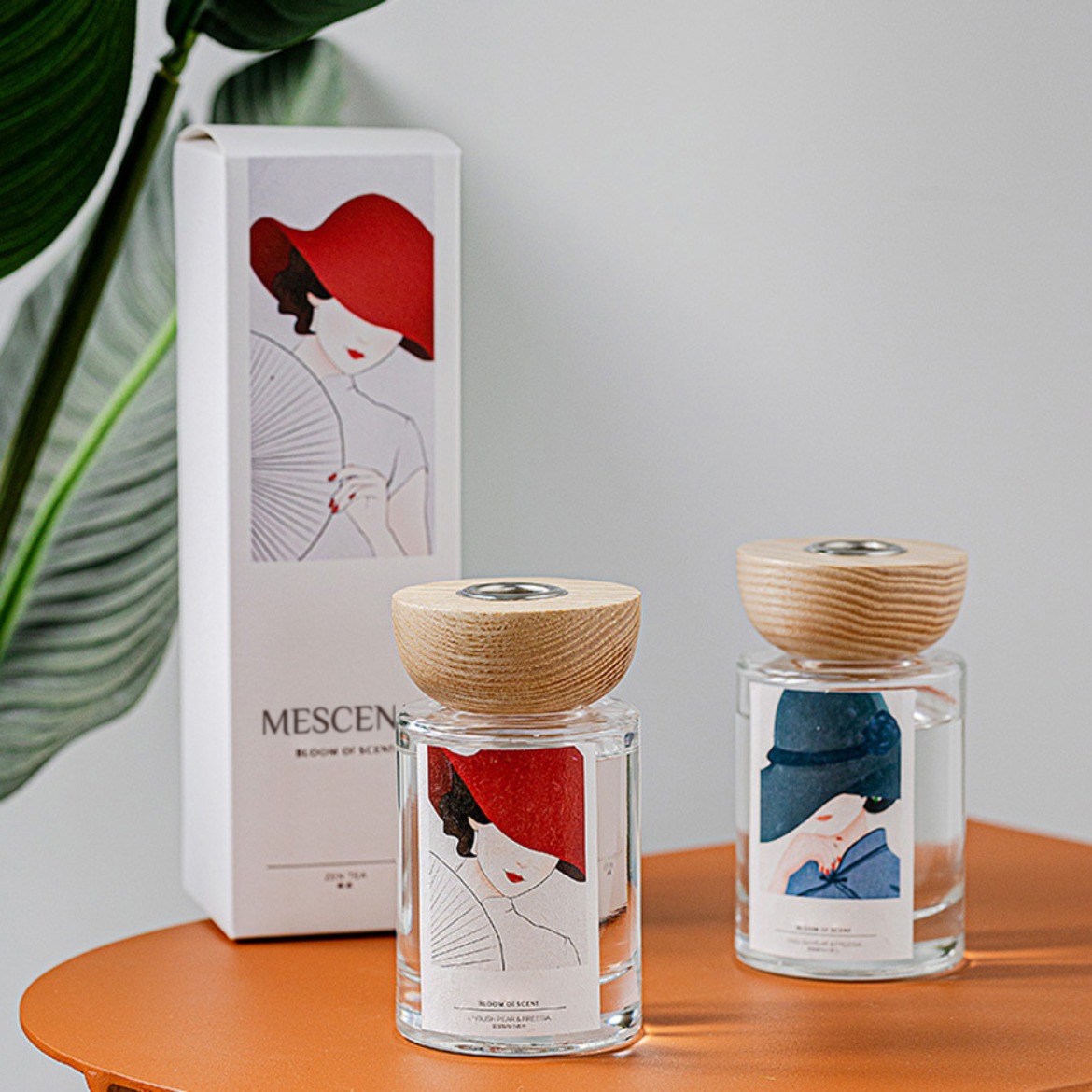 M&Scent Großhandel mit Private-Label-Glasflaschenstäbchen-Diffusor-Sets mit Stopfen