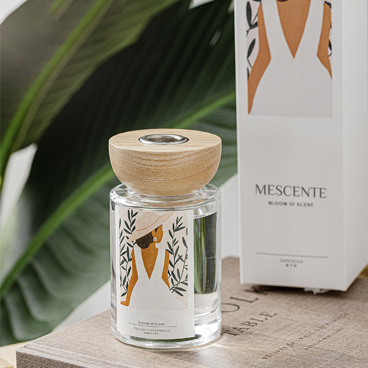 M&Scent Großhandel mit Private-Label-Glasflaschenstäbchen-Diffusor-Sets mit Stopfen