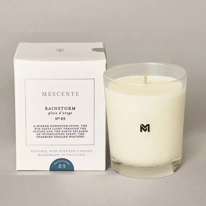M&Scent Großhandel Neue Luxus-Sojakerze mit maßgeschneidertem Private-Label-Weihnachtskristallglas und Kerzen-Duft-Sojakerze mit Deckel