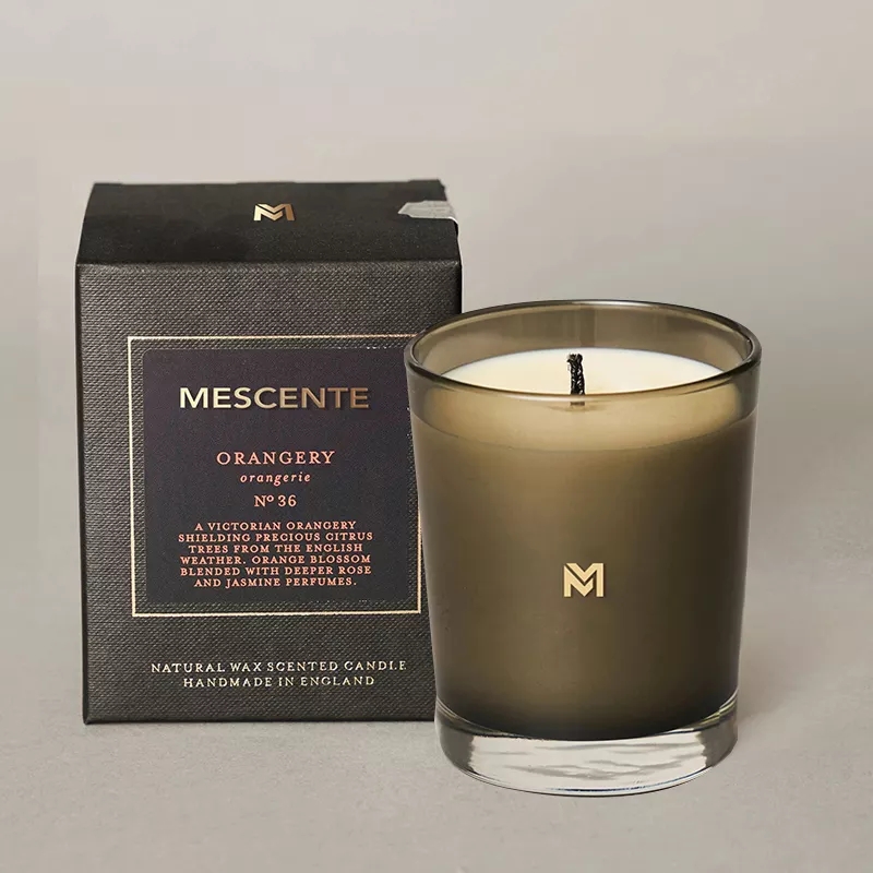 M&Scent Großhandel Neue Luxus-Sojakerze mit maßgeschneidertem Private-Label-Weihnachtskristallglas und Kerzen-Duft-Sojakerze mit Deckel