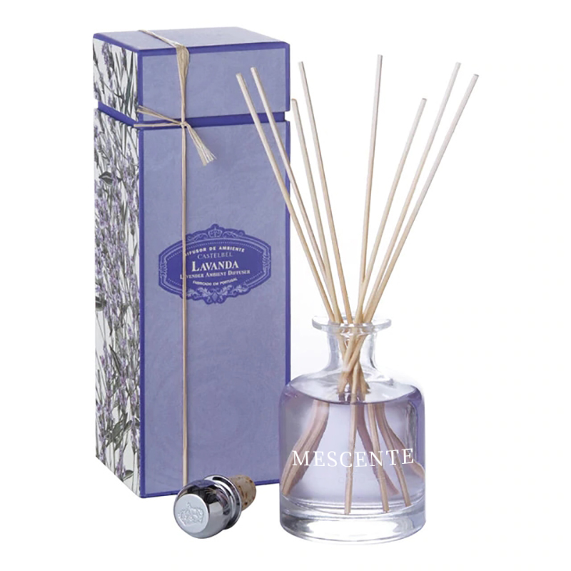 Luxus Frühling 400 ml umweltfreundliche rosa Flaschen Zement graues Leder Magnolienduft Blumenstäbchen Schilfrohr-Diffusor