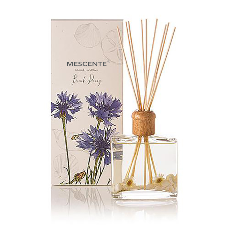 Großhandel, hochwertiger, luxuriöser, individueller Private-Label-Blumen-Sola-Holz-Aroma-Reed-Diffusor mit Box