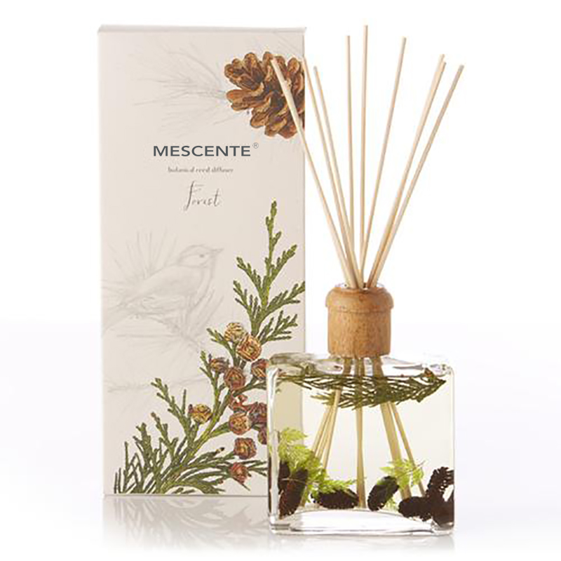 Großhandel, hochwertiger, luxuriöser, individueller Private-Label-Blumen-Sola-Holz-Aroma-Reed-Diffusor mit Box