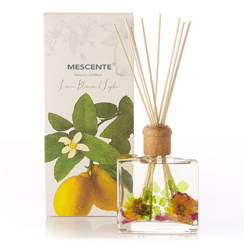 Großhandel, hochwertiger, luxuriöser, individueller Private-Label-Blumen-Sola-Holz-Aroma-Reed-Diffusor mit Box