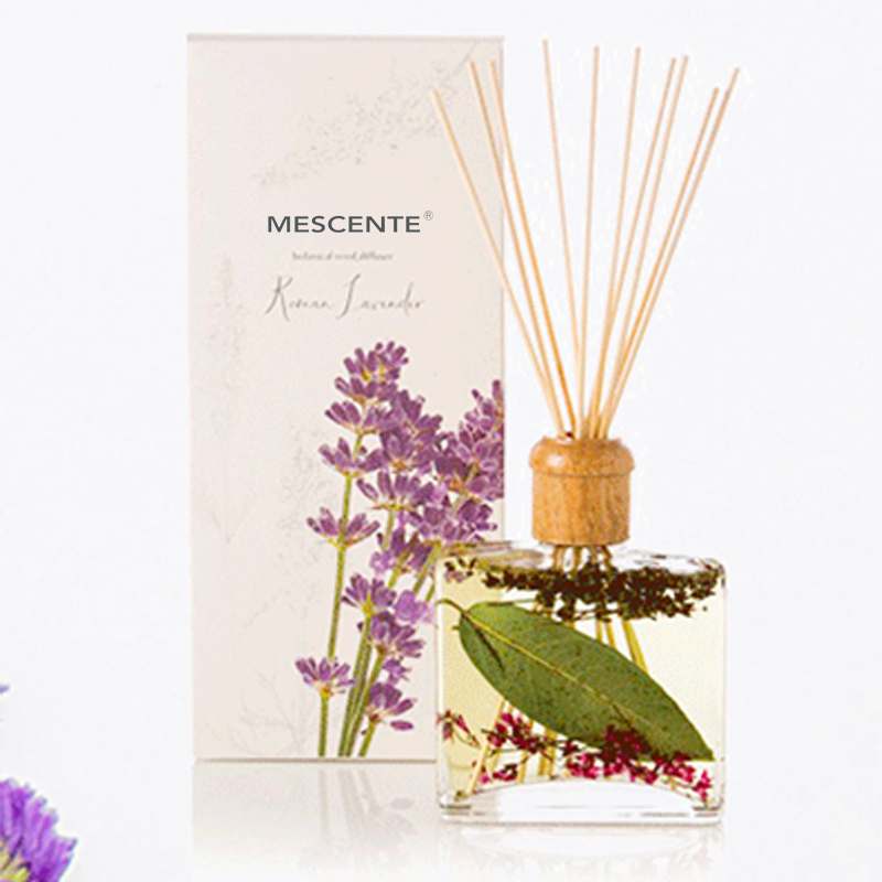 Großhandel, hochwertiger, luxuriöser, individueller Private-Label-Blumen-Sola-Holz-Aroma-Reed-Diffusor mit Box