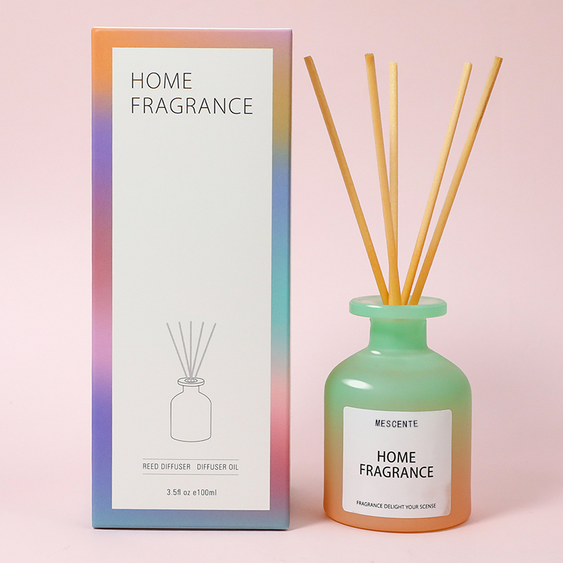 Großhandel einzigartige Glasflasche Duftblumen Reed Diffuser Öl Nachfüllen mit Verpackungsboxen Geschenkset