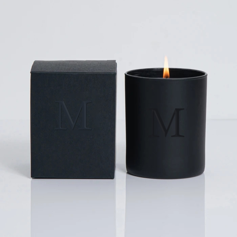M&Scent Großhandel, luxuriöse, schwarze, einzigartige Gläser für Hochzeiten, dekorative Duft-Sojakerzen mit Kristallen