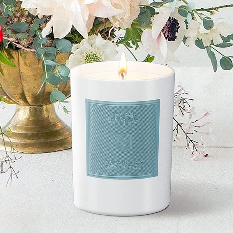 M&Scent Großhandel maßgeschneiderte Luxus-Aromatherapie-Sojawachskerzen-Sets aus schwarzem Glas