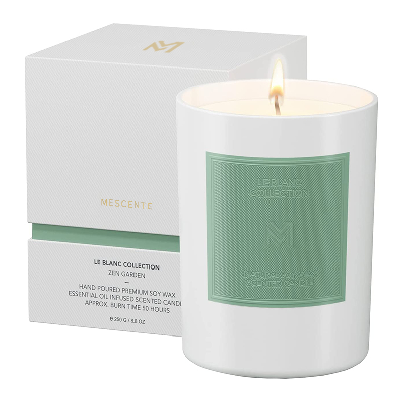 M&Scent Großhandel maßgeschneiderte Luxus-Aromatherapie-Sojawachskerzen-Sets aus schwarzem Glas