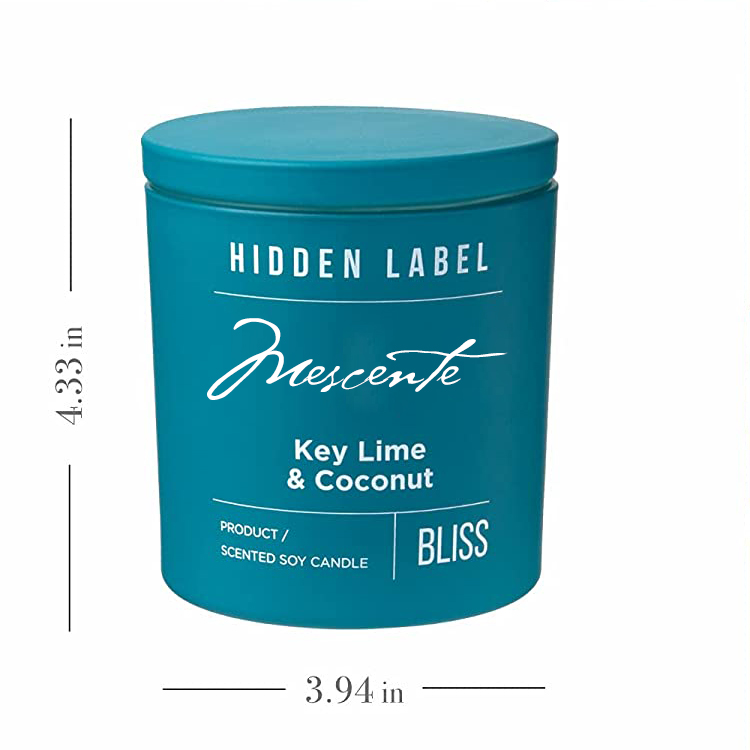 M&Scent Großhandel Luxus-Sojawachskerzen mit Kristallen in schwarzen Gläsern mit Eigenmarke