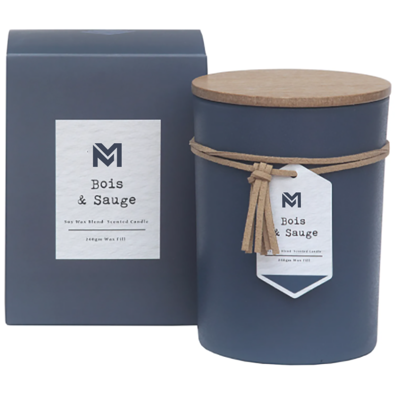 M&S Duft Großhandel Private Label Holzdeckel Aromatherapie Duft Sojawachskerze Geschenkset im Glas