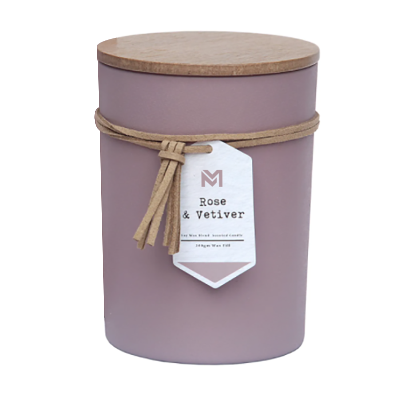 M&S Duft Großhandel Private Label Holzdeckel Aromatherapie Duft Sojawachskerze Geschenkset im Glas