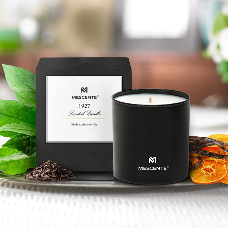 M&S Duft Großhandel Luxus Private Label Chrom männliche Aromatherapie-Kerzen 22 Oz mit Kristallen im Inneren