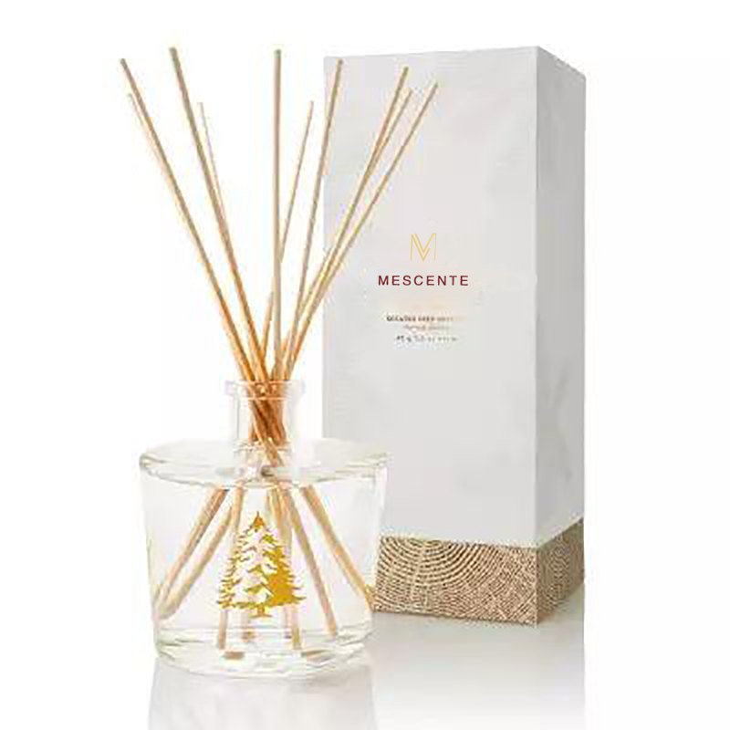 M&Scent Großhandel Luxus-Glasflasche, Stik-Faser, runde Holzschraube, Aroma-Reed-Diffusor, Geschenk-Sets