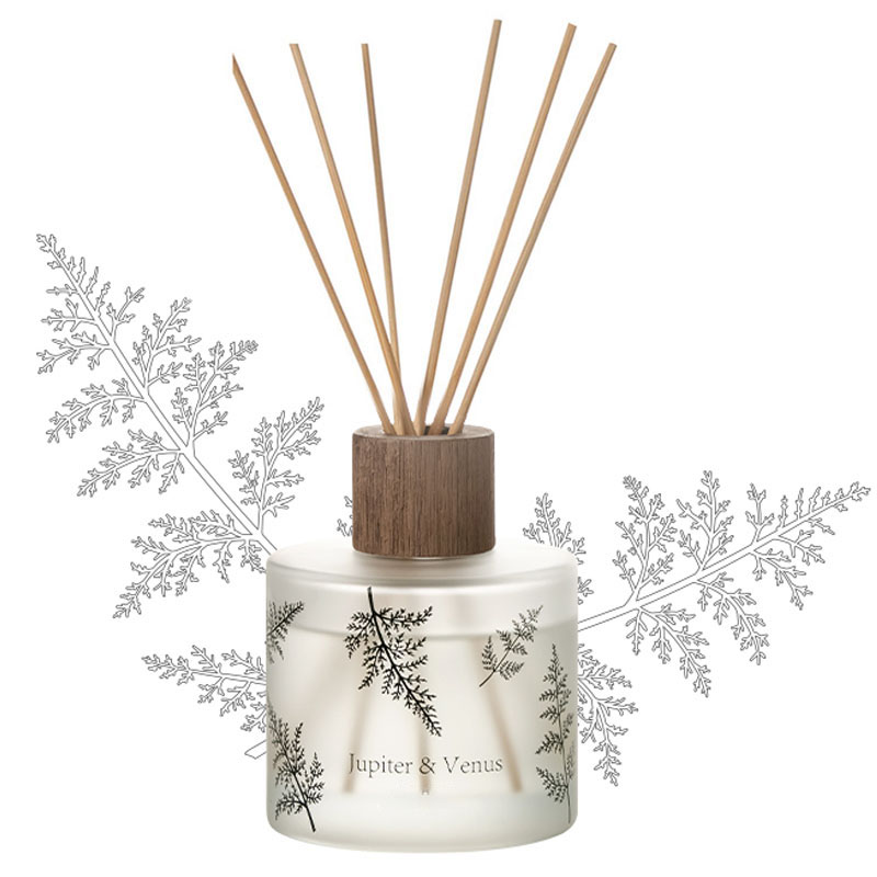 M&Scent Großhandel, luxuriöser individueller dekorativer bernsteinfarbener Glas-No-Fire-einzigartiger transparenter Blumenaroma-Red-Diffusor