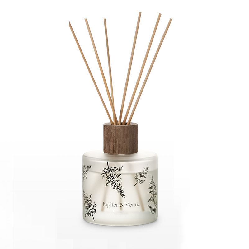 M&Scent Großhandel, luxuriöser individueller dekorativer bernsteinfarbener Glas-No-Fire-einzigartiger transparenter Blumenaroma-Red-Diffusor