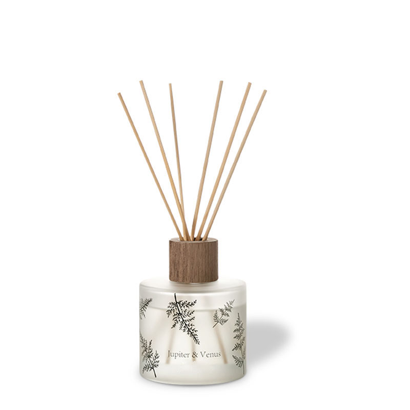 M&Scent Großhandel, luxuriöser individueller dekorativer bernsteinfarbener Glas-No-Fire-einzigartiger transparenter Blumenaroma-Red-Diffusor