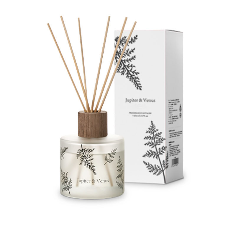 M&Scent Großhandel, luxuriöser individueller dekorativer bernsteinfarbener Glas-No-Fire-einzigartiger transparenter Blumenaroma-Red-Diffusor