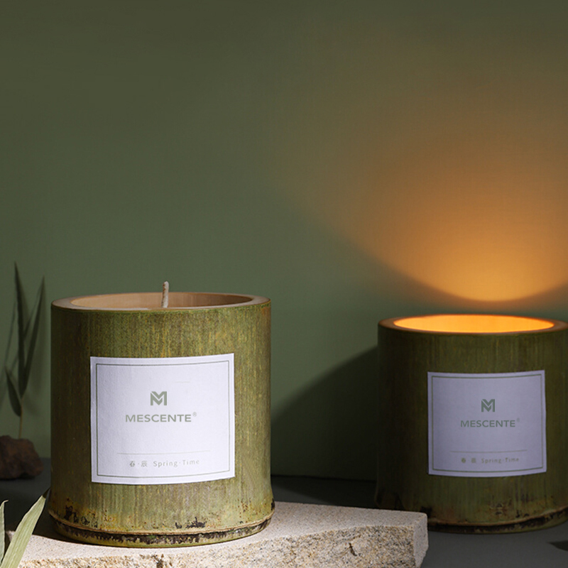 Luxus-Kerzenhalter aus Holz von M&Scent, Duftkerzen der Privatmarke, mit Box