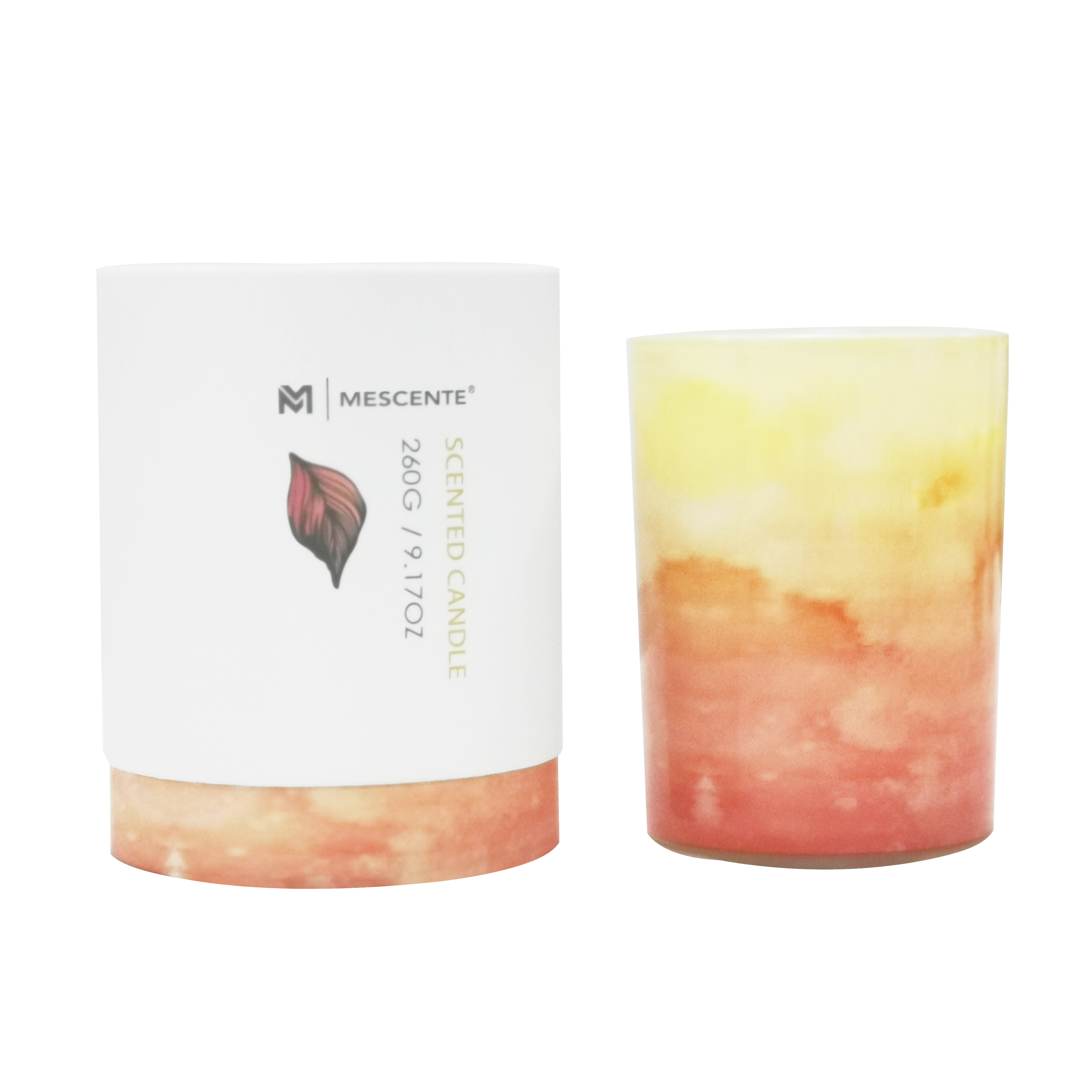 M&Scent Großhandels-Privatmarken-Palmenkerze aus grünem Glas, spirituelle Kerzen