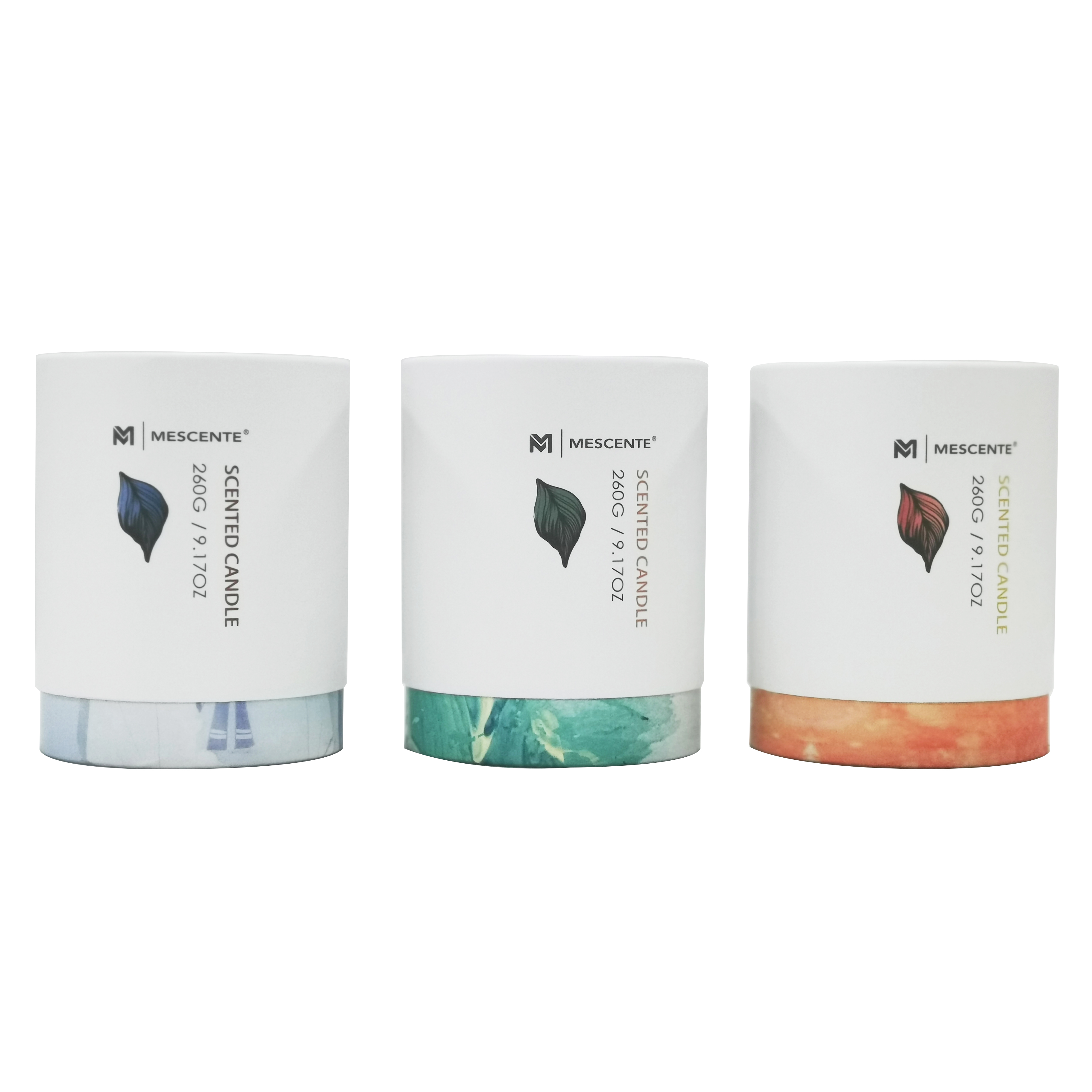 M&Scent Großhandels-Privatmarken-Palmenkerze aus grünem Glas, spirituelle Kerzen