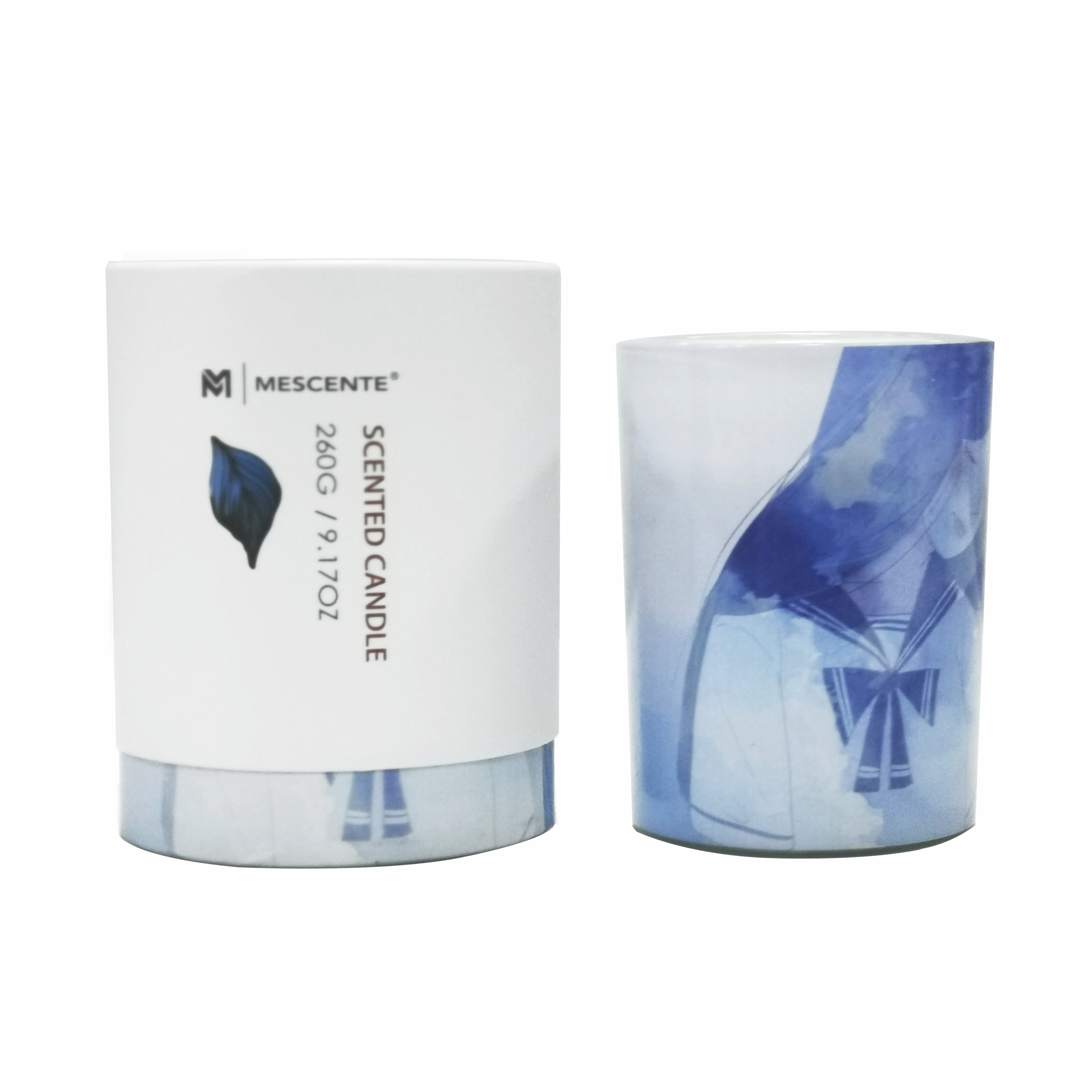 M&Scent Großhandels-Privatmarken-Palmenkerze aus grünem Glas, spirituelle Kerzen