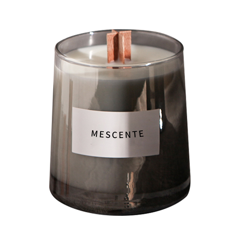 M&Scent Luxus-Glasgefäße, Kristall-Holzdochte, Duftkerze aus Sojawachs, Hochzeitskerzen