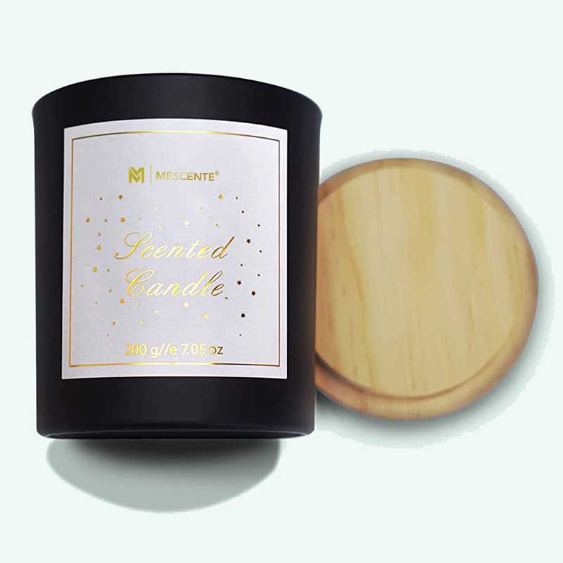 M&Scent Custom Logo Mini Runde Kristallglasflasche Starker Kaffee Sojawachs Duftkerzen mit Box in Großpackung
