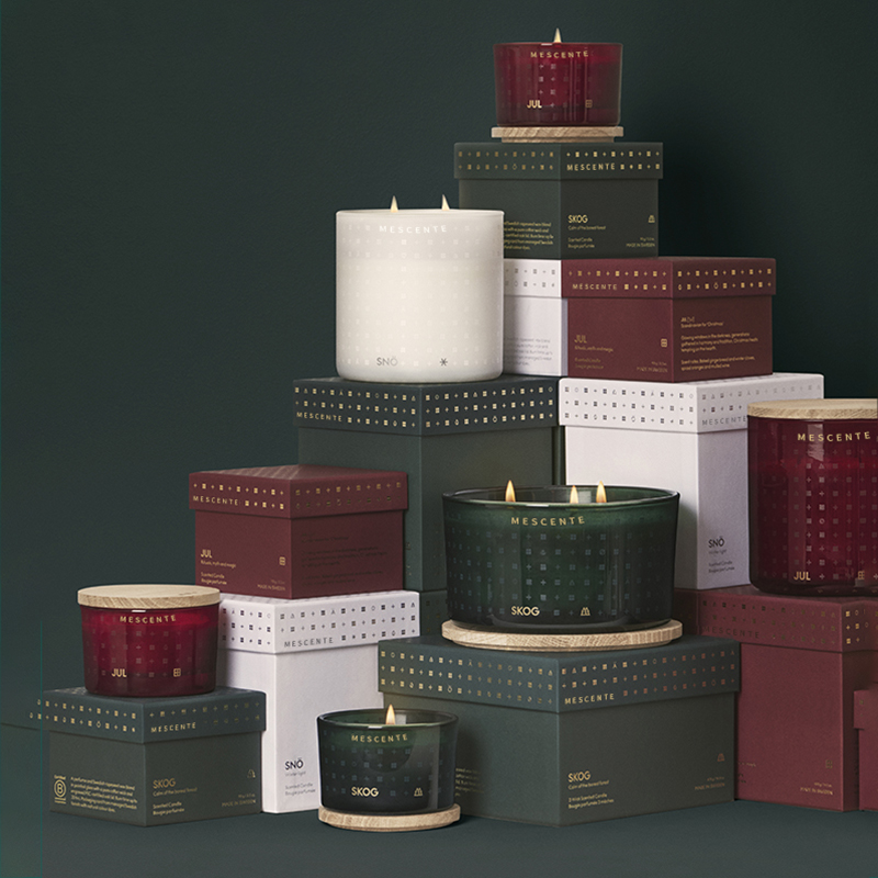 M&Scent Luxuriöse, handgefertigte, weihnachtliche, dekorative Sojawachskerzen mit Geschenkbox