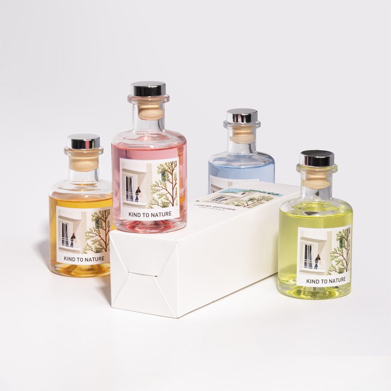 M&Scent Luxus 200 ml individuell gestaltete weiße Flasche aus Holzstäbchen, Duftstäbchen-Diffusor mit Box