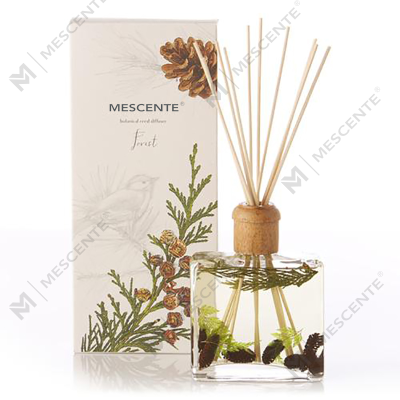 Großhandel, hochwertiger, luxuriöser, individueller Private-Label-Blumen-Sola-Holz-Aroma-Reed-Diffusor mit Box