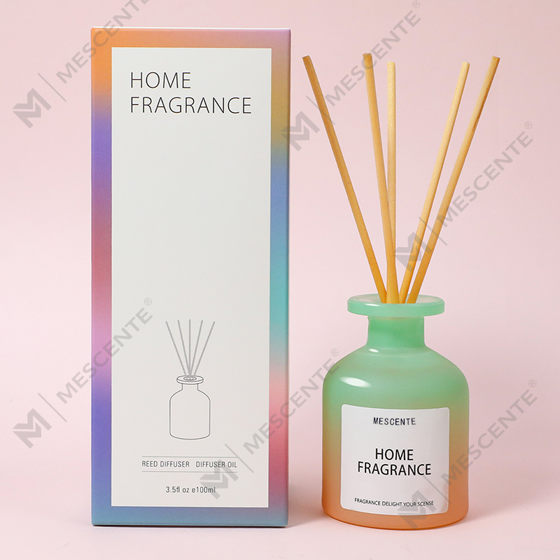 Großhandel einzigartige Glasflasche Duft Blumen Reed Diffusor Öl Nachfüllung mit Verpackungsboxen Geschenkset