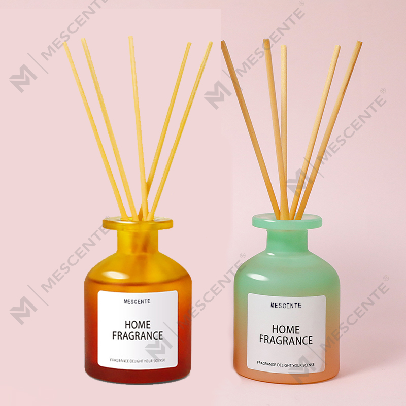 Großhandel einzigartige Glasflasche Duft Blumen Reed Diffusor Öl Nachfüllung mit Verpackungsboxen Geschenkset