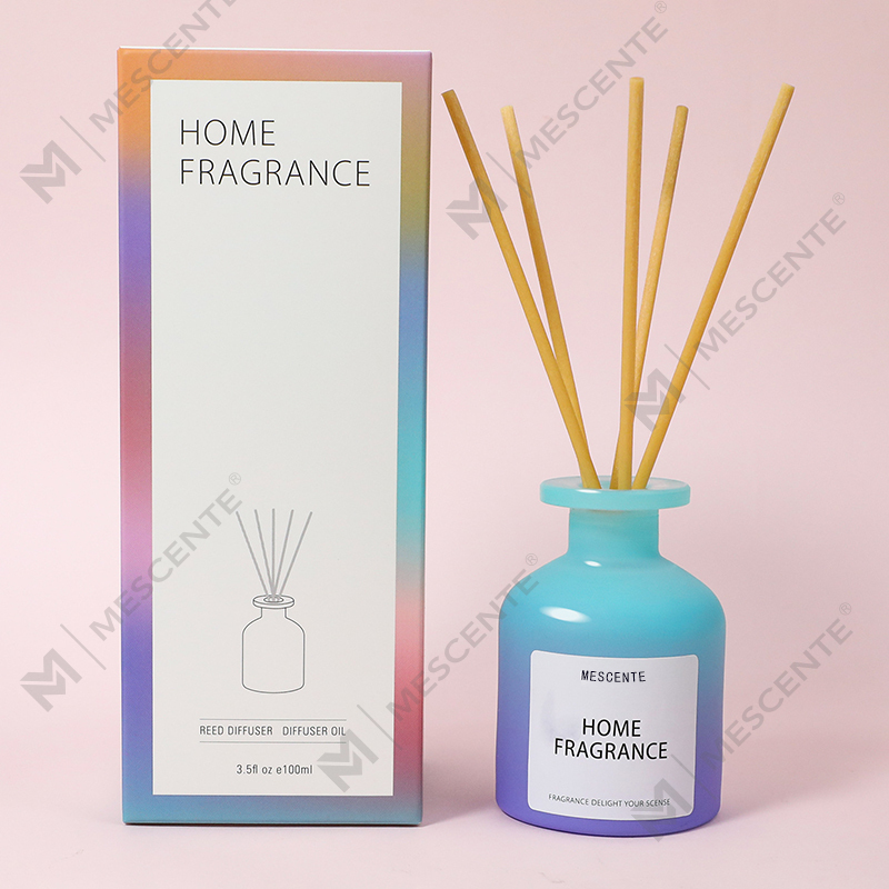 Großhandel einzigartige Glasflasche Duft Blumen Reed Diffusor Öl Nachfüllung mit Verpackungsboxen Geschenkset