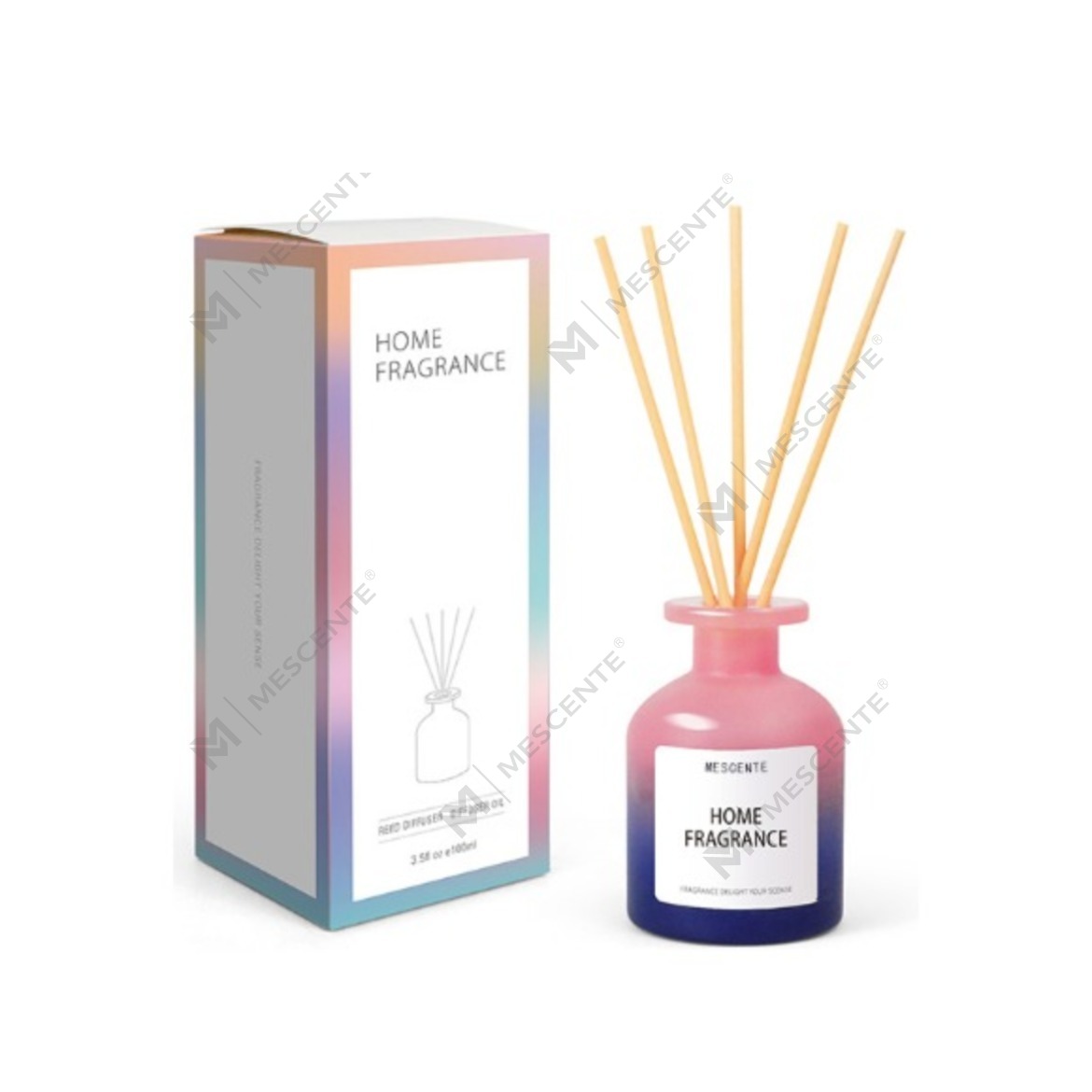 Großhandel einzigartige Glasflasche Duft Blumen Reed Diffusor Öl Nachfüllung mit Verpackungsboxen Geschenkset
