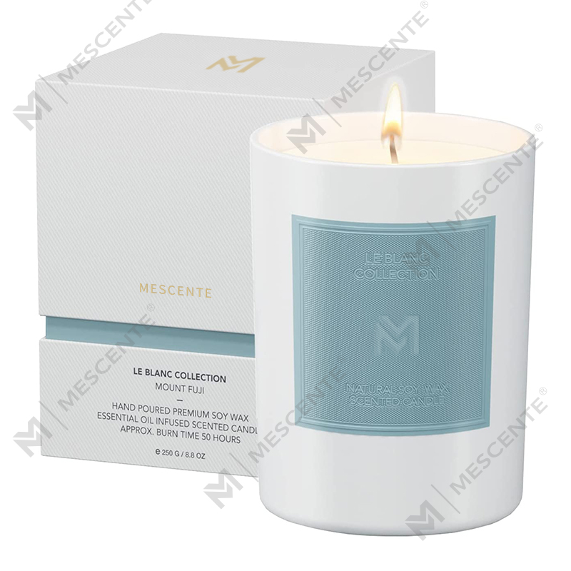 M&Scent Großhandel maßgeschneiderte Luxus-Aromatherapie-Sojawachskerzen-Sets aus schwarzem Glas