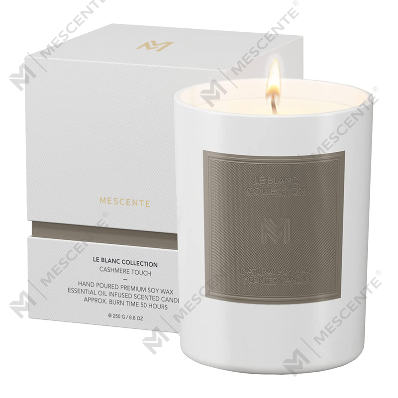 M&Scent Großhandel maßgeschneiderte Luxus-Aromatherapie-Sojawachskerzen-Sets aus schwarzem Glas