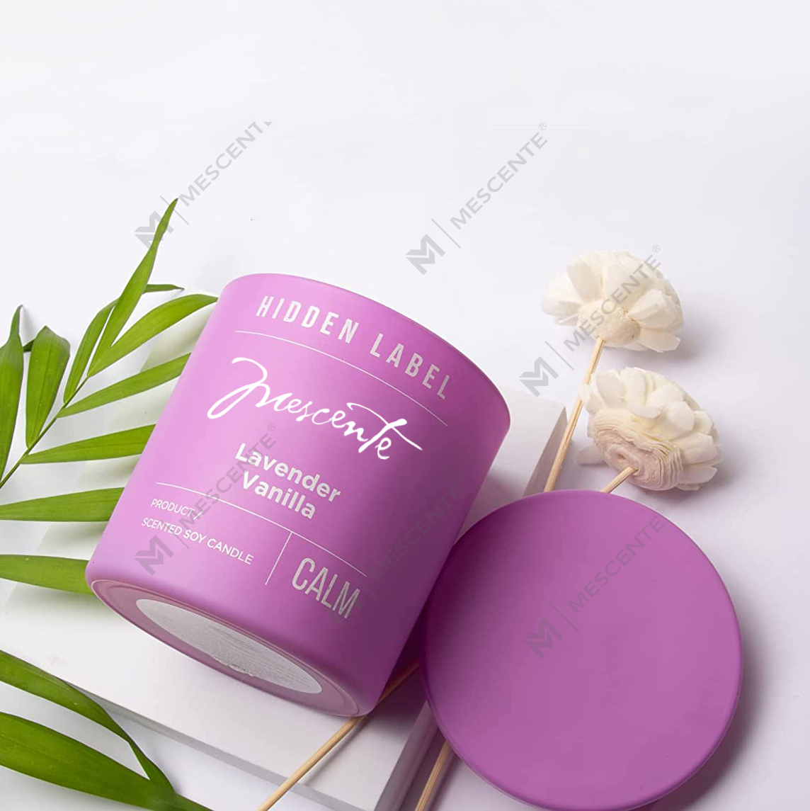 M&Scent Großhandel Luxus-Sojawachskerzen mit Kristallen in schwarzen Gläsern der Handelsmarke