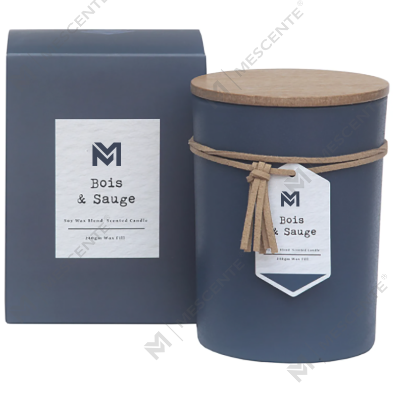 M&S Duft Großhandel Private Label Holzdeckel Aromatherapie Duft Sojawachskerze Geschenkset im Glas