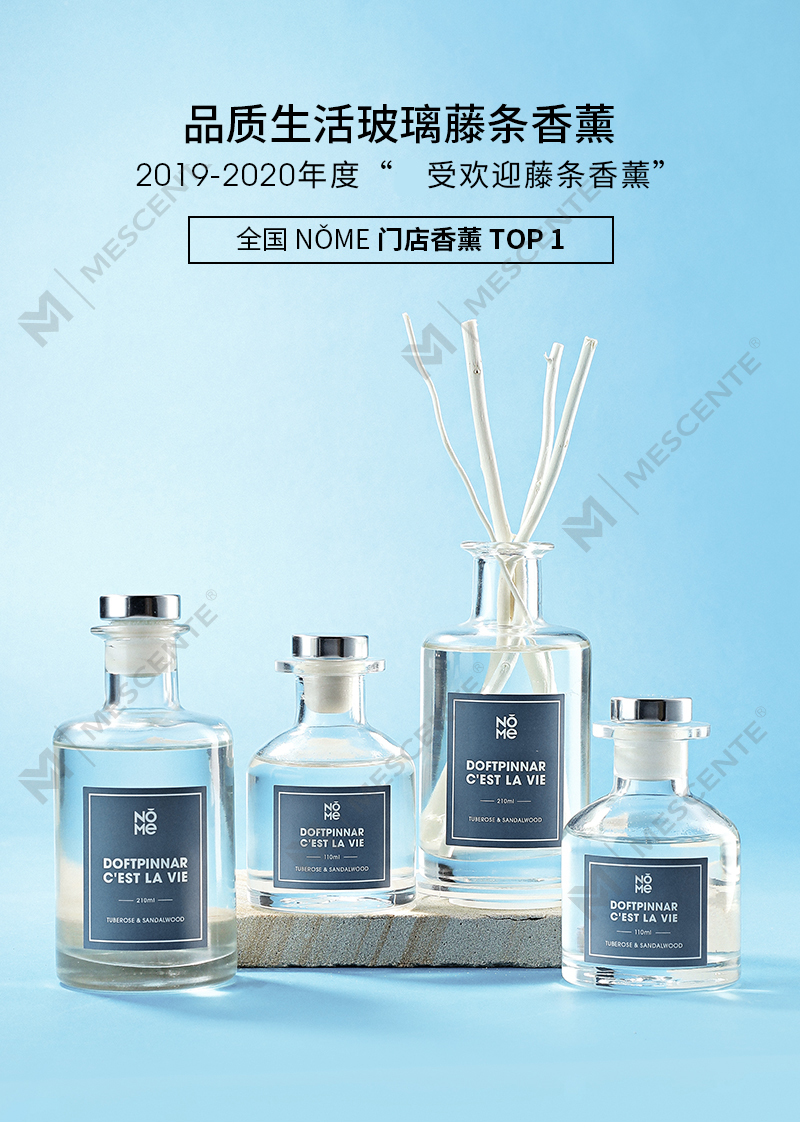 M&Scent Großhandel Luxus-Glasflasche 2025 Neuankömmling Neuestes Design Reed-Diffusor