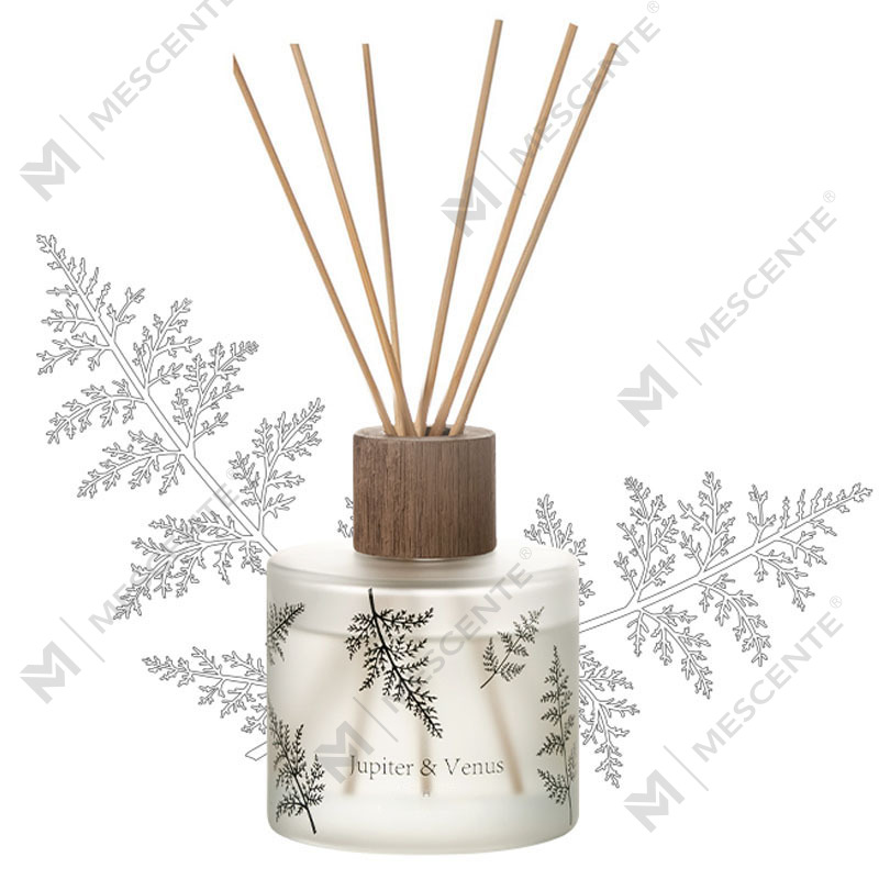 M&Scent Großhandel, luxuriöser individueller dekorativer bernsteinfarbener Glas-No-Fire-einzigartiger transparenter Blumenaroma-Red-Diffusor