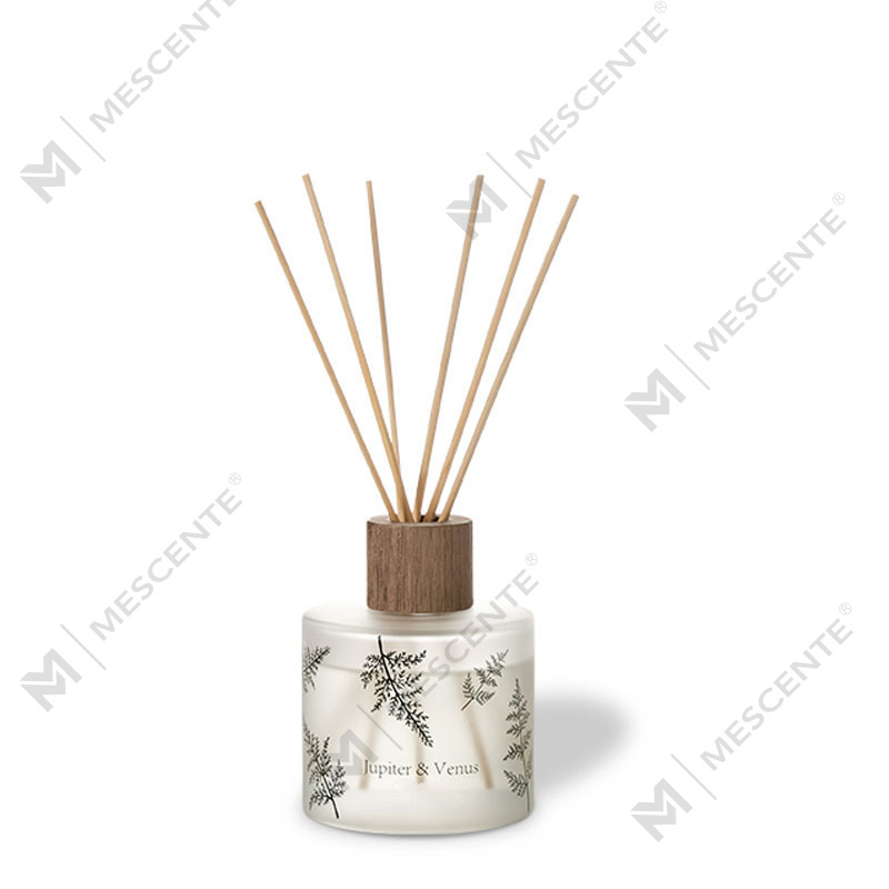 M&Scent Großhandel, luxuriöser individueller dekorativer bernsteinfarbener Glas-No-Fire-einzigartiger transparenter Blumenaroma-Red-Diffusor