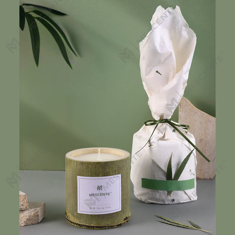 Luxus-Kerzenhalter aus Holz von M&Scent, Duftkerzen der Privatmarke, mit Box